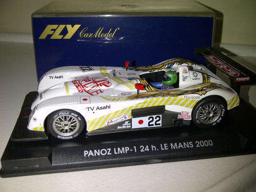 Scalextric FLY PANOZ LMP-1 LE MANS 2000 WHITE RARE 1/32 SLOT CAR