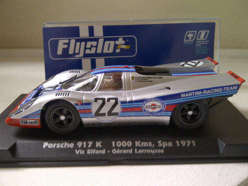 Scalextric FLY PORSCHE 917K MARTINI LE MANS  1000KMS SPA 1971 RARE 1/32 SLOT CAR