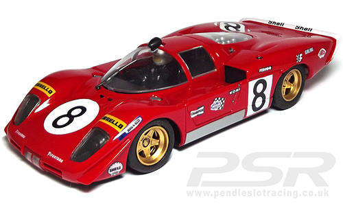 Scalextric FLY FERRARI 512S CODA LUNGA LE MANS 1970 CLAY REGAZZONI RARE 1/32 SLOT CAR