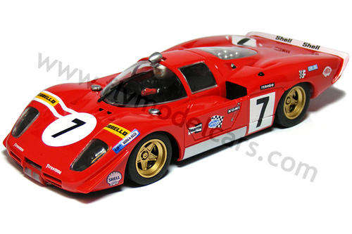 Scalextric FLY FERRARI 512S CODA LUNGA LE MANS 1970 DEREK BELL RONNIE PETERSON 1/32 SLOT CAR