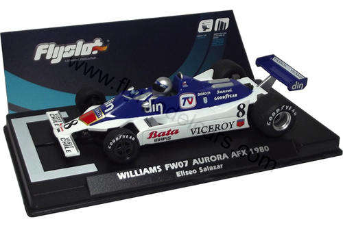 Scalextric FLY WILLIAMS F1 FWO7B AURORA AFX 1980 ELISSEO SALAZAR 1/32 SLOT CAR
