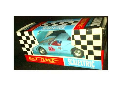Scalextric TRIANG FORD GT40 RARE MADE IN HONG KONG GULF BLUE 1/32 SLOT CAR