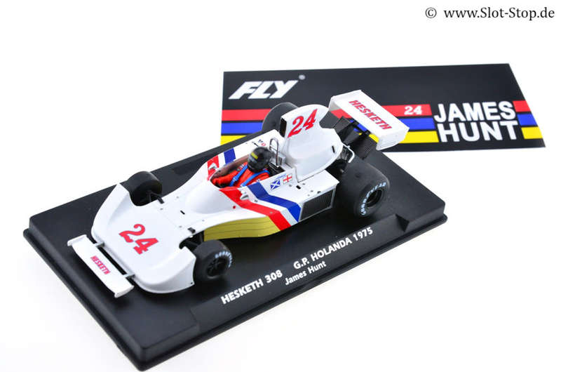 Scalextric FLY Hesketh 308 F1  No.24 Dutch GP 1975 James Hunt  A006  1/32 slot ca