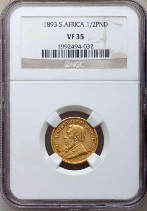 1893 1/2 Pond NGC graded VF35!! Extremely rare!!! Mintage unknown!!! R1 START!!!