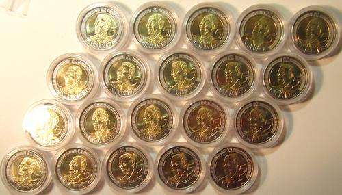 2008 Mandela 90th Birthday X 20 Coins each one Brilliant Uncirculated and encapsulated