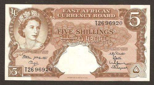 East Africa 5 Shillings ND(1961-63) P.41b VF condition