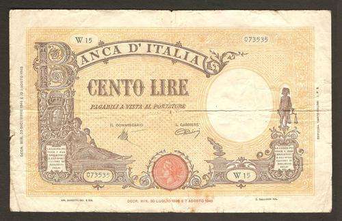 Italy 100 Lire 1944 P.67b VG+ condition *Rare 20.12.1944 date*