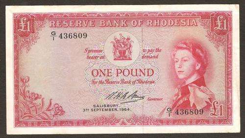 Rhodesia 1 Pound 1964 P.25 VF condition