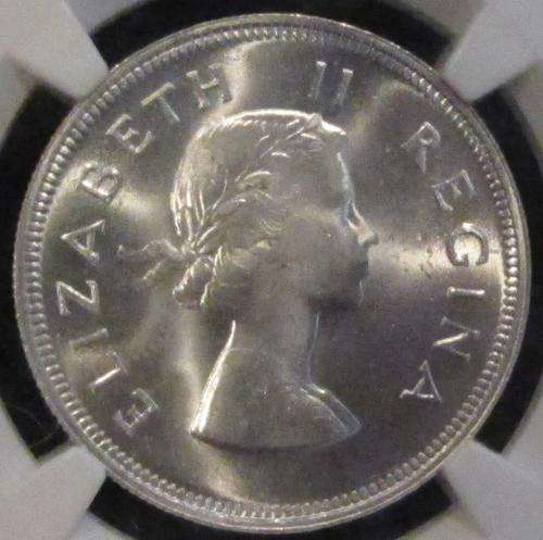 1953 2.5 Shillings NGC graded MS65-FINEST KNOWN!!!