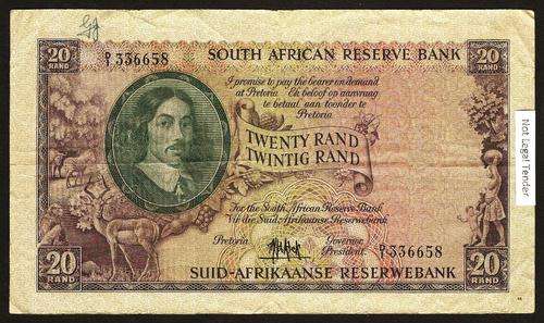 SA 20 Rand (MH de Kock 4th issue) 1961, in VG+ condition