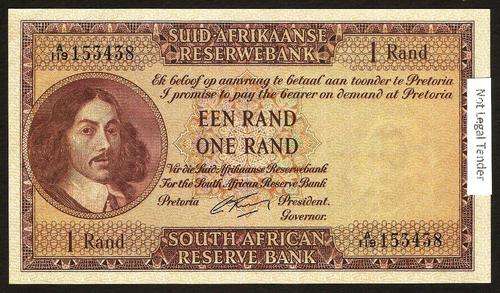 SA 1 Rand (G Rissik 1st issue) 1962, A/E, in aUNC condition