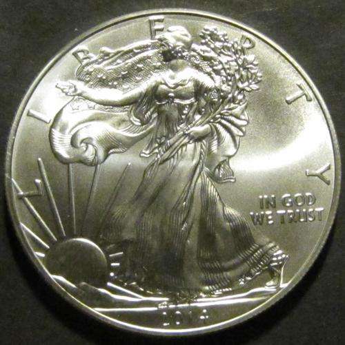 2014 Silver Eagle 1 OZ 999 Silver  Brilliant Uncirculated x160 Available