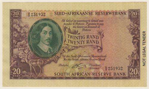 SA 20 Rand (G Rissik 1st issue)1962, A/E in EF+/aUNC condition