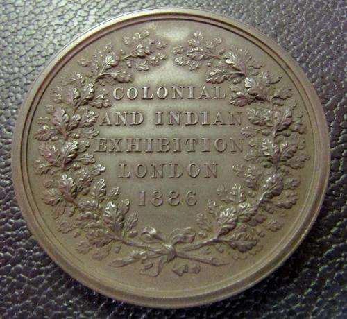 Colonial and Indian Exhibition, London 1886 with Prince Edward on obverse