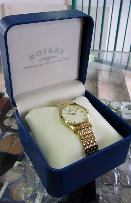Rotary 'Since 1895' men's quartz watch - as new, in original box