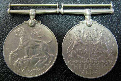 WWII War & Defence medals, Full size, Unnamed