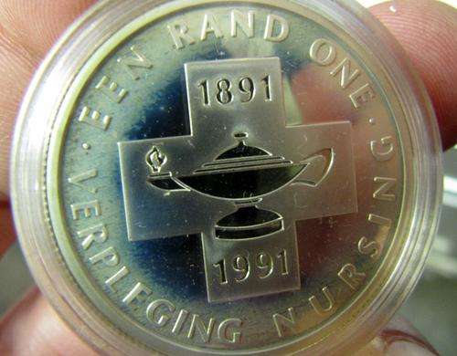 1991 SA Silver R1 (Nursing in South Africa 1891-1991) in box