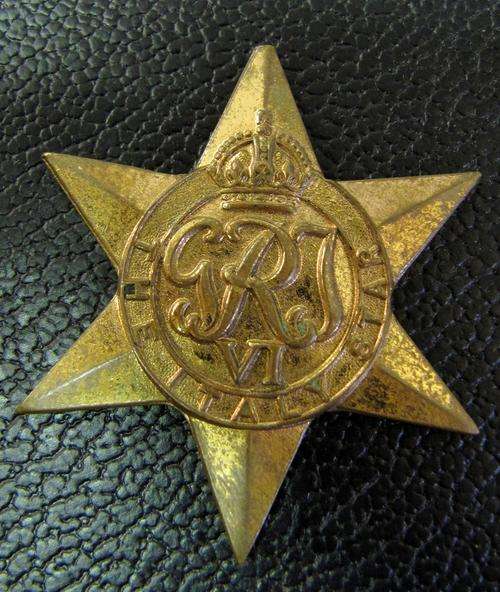 WWII Italy Star, Full size, awarded to EA Fernandez - Broken suspender