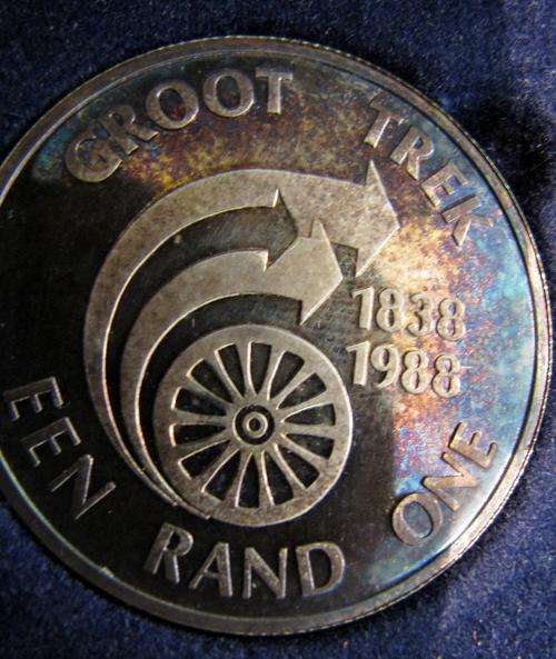 1988 Silver R1 'Groot Trek' Proof coin in SAM box