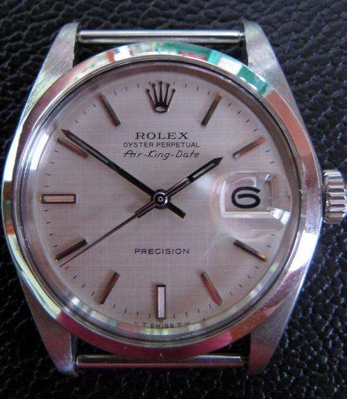 reserved for WellWisher 1974 ROLEX Air-King-Date PRECISION gents automatic watch - with papers & box