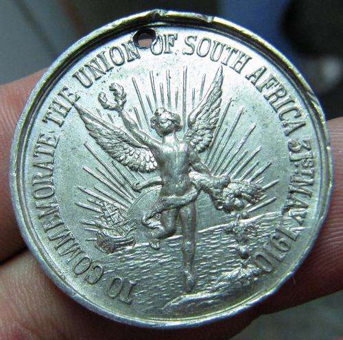 1910 commemoration of the South African Union Aluminium Medallion