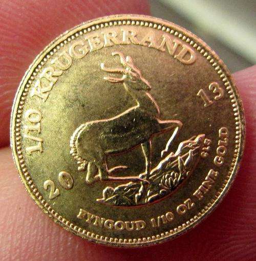 1/10 Krugerrand 2013 22ct gold coin