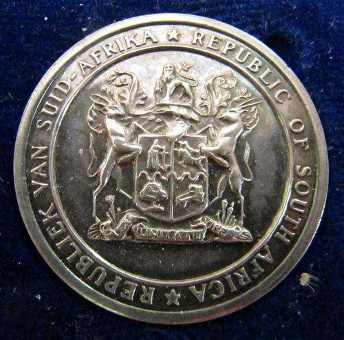 1961 founding of the Republic of South Africa silver medallion