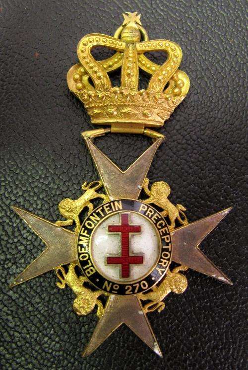 Knights Templar - Preceptory of Bloemfontein masonic(freemason) medal