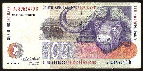 SA 100 Rand (CL Stals 2nd Issue)1994 in F condition - *RARE*