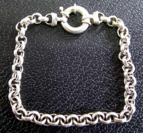Sterling Silver 'Belcher' bracelet(20.5cm) - Italy