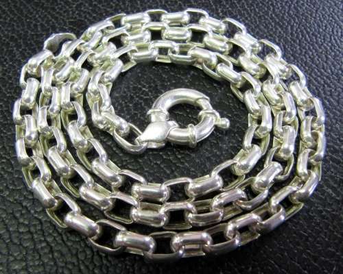 UNOAERRE Sterling Silver 'Box Chain' princess necklace(51cm) - Italy