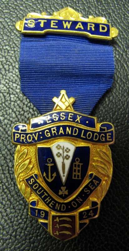 Masonic(Freemason) Provincial Grand Lodge of Essex, Southend-on-sea - Steward Jewel