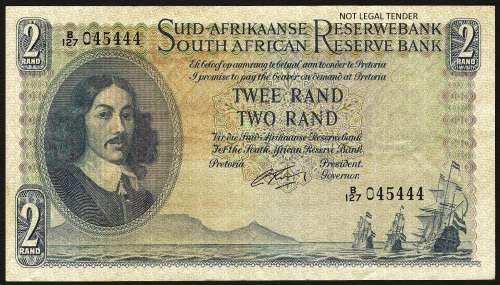 SA 2 Rand (G Rissik 1st issue)1962, A/E in VF condition