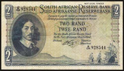 SA 2 Rand (G Rissik 1st issue)1962, E/A in VF condition