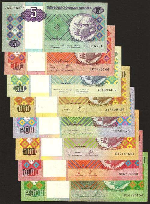 Angola - Set of 8 notes from the 1999-2011 issue - CRAZY R1 START!!