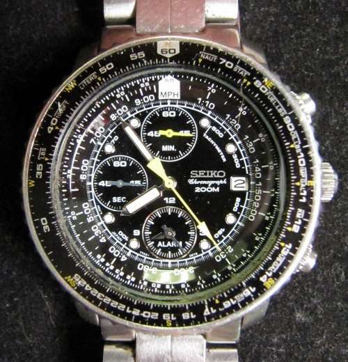 SEIKO Flightmaster Chronograph (7T62-0EB0) mens pilot watch
