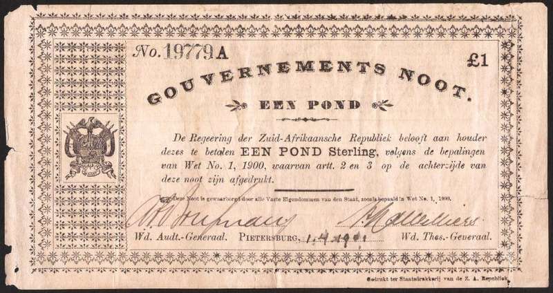 ZAR 1 Pond 'Gouvernements Noot' 1901, Pietersburg - CRAZY R1 START!!!