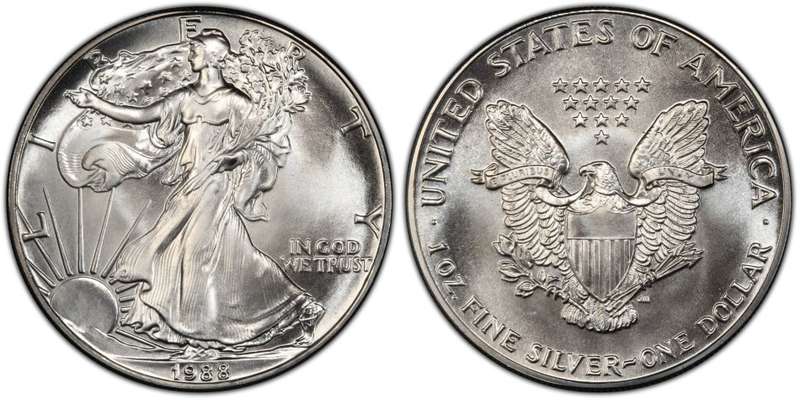 20xUNC 1988 1OZ Silver Eagles 999 FINE Silver -CRAZY R1 START!!!!!