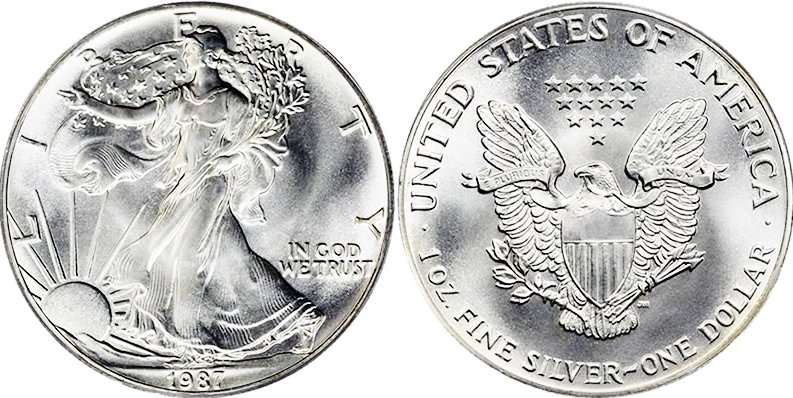 20 x UNC 1987 1oz Silver Eagles 999 FINE Silver -CRAZY R1 START!!!!