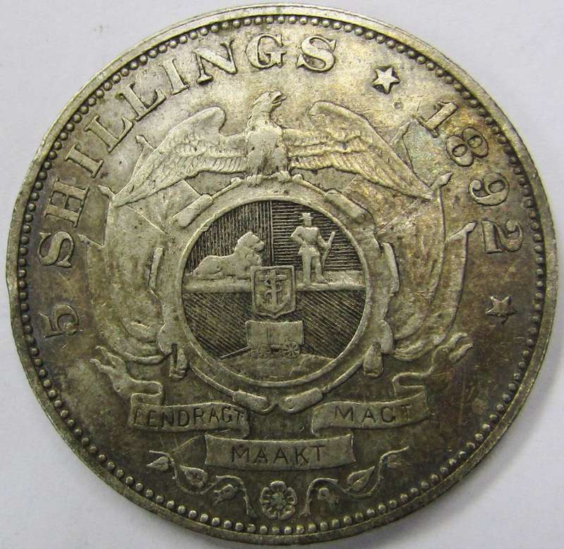 1892 ZAR 5 Shillings Single-Shaft