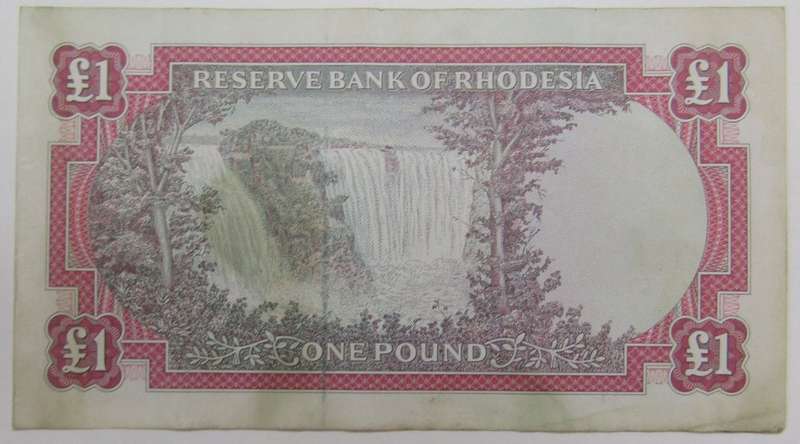 2x Rhodesia 1 pound notes