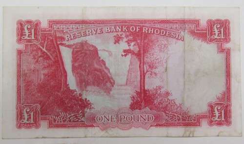 2x Rhodesia 1 pound notes