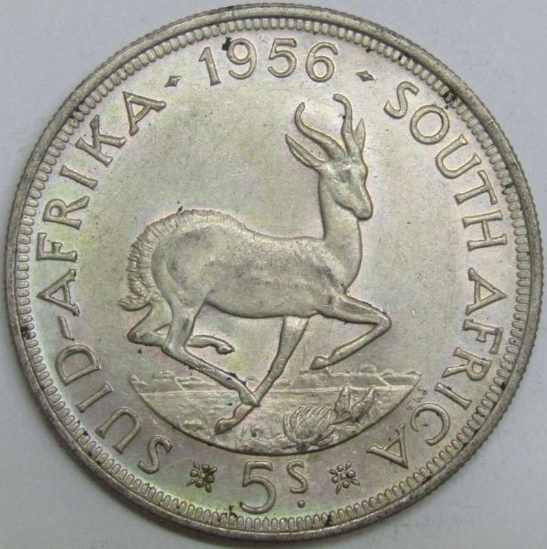 1956 Union of South Africa 5 shillings
