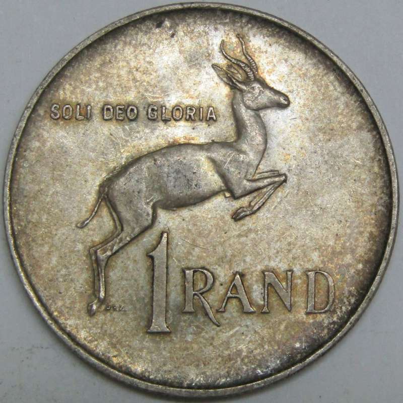 1966 Republic of South Africa  Silver Rand "TAGGED EAR"