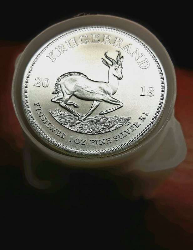 25x 2018 Silver  1 OZ  Krugerrands UNCIRCULATED in MINT Tube of 25 coins-R1 START!!!