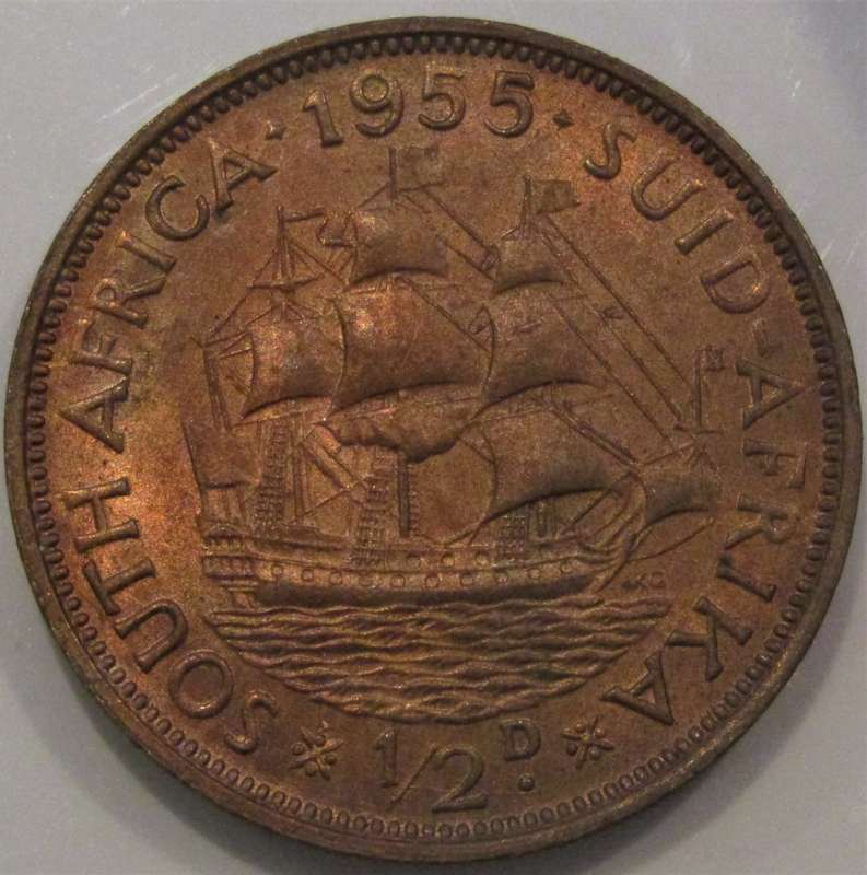 1955 Union of South Africa 1/2 Penny *Fiery UNC*