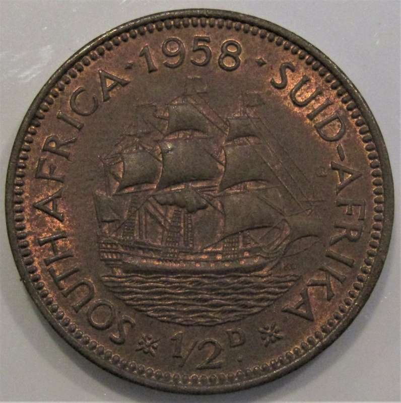 1958 Union of South Africa 1/2 Penny *UNC*