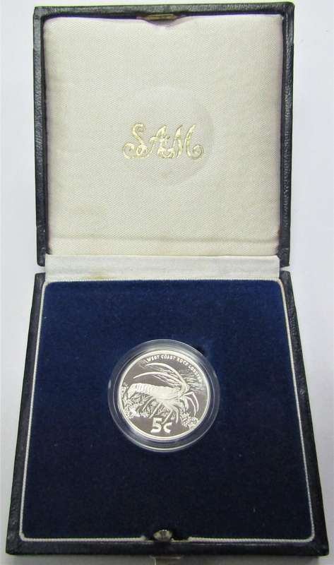 2016  Silver 1/4 Ounce Natura West Coast Rock Lobster 5 Cents Proof