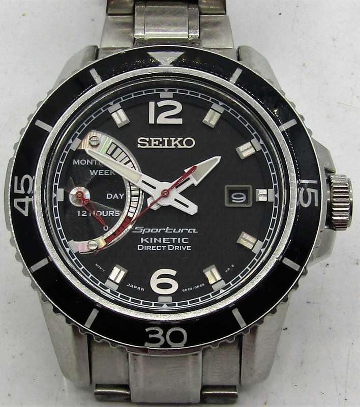 Seiko Kinetic Sportura Direct Drive ref:5D22-OAEO