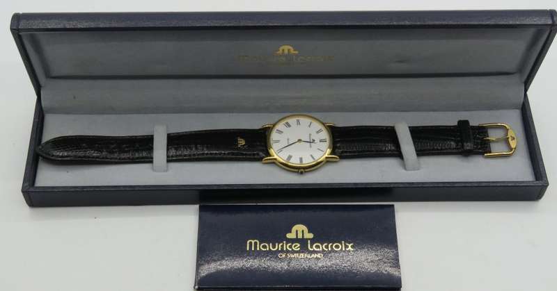 Men s Watches Maurice Lacroix gold plated Mens Dress Watch with original box and papers was sold for 2 500.00 on 10 Mar at 14 34 by CapeCurrencyCoin in Cape Town ID 403193564